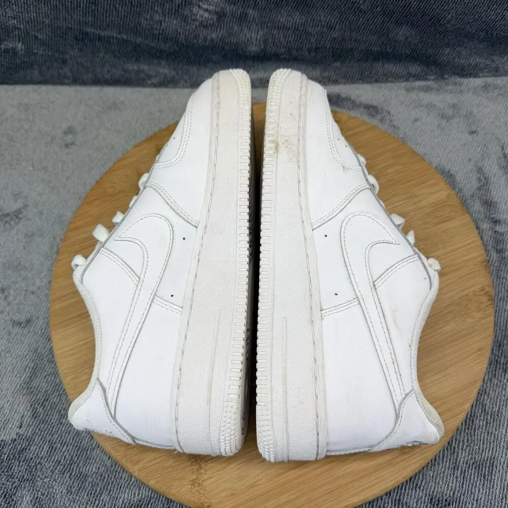 Nike Air Force 1 Low Shoes Boys Size 7Y White Leather Casual Sneakers DH2920-111